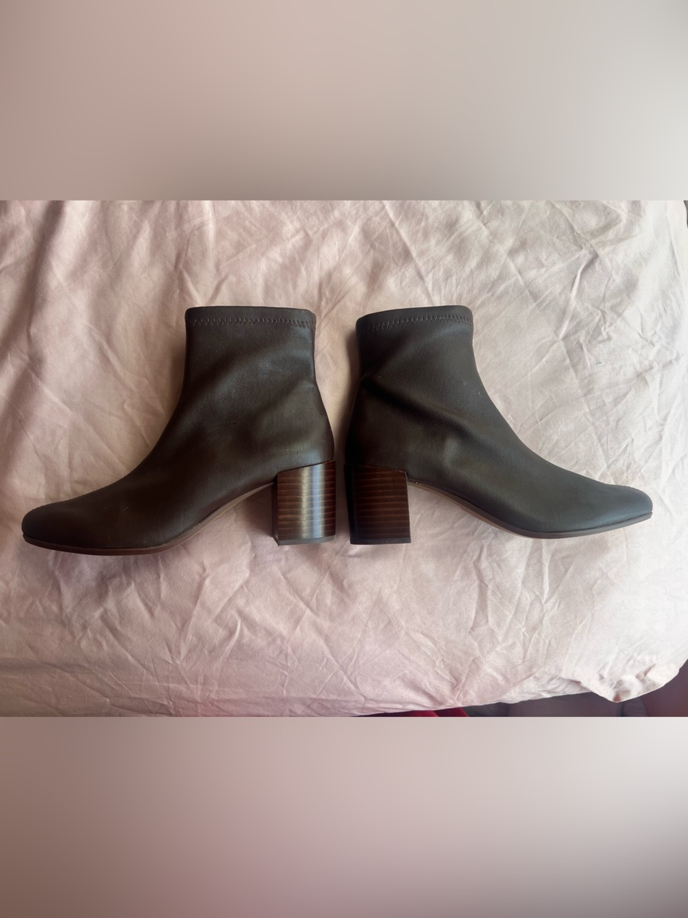 Madewell Carolyn ankle boot mahogany maroon 5h block heel